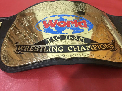 WWF Tag Team Wrestling Replica Title Belt Gold Edition | Mirza Industries