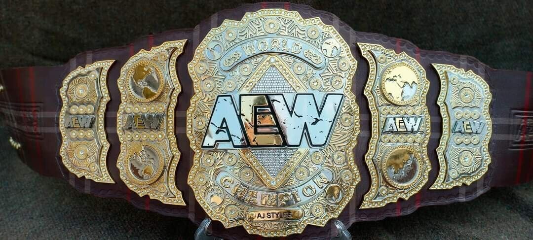 NEW AEW World Wrestling Heavyweight Championship Belt Adult Size 4MM 3 Layer Stacked
