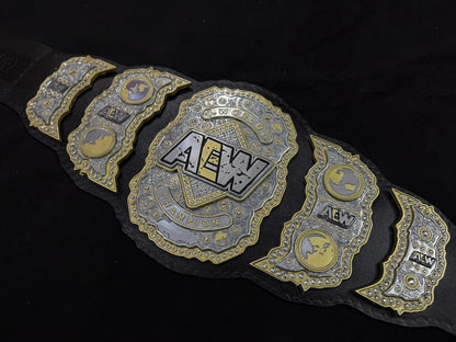 AEW Wrestling Championship Replica Title Belt 6mm Zinc Triple Layer Diecast