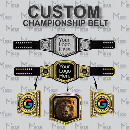 Custom Wrestling Championship Belt Engraved Company Logo & Text