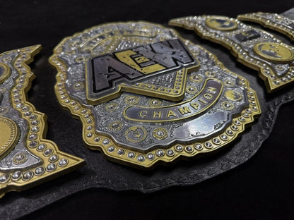 AEW Wrestling Championship Replica Title Belt 6mm Zinc Triple Layer Diecast