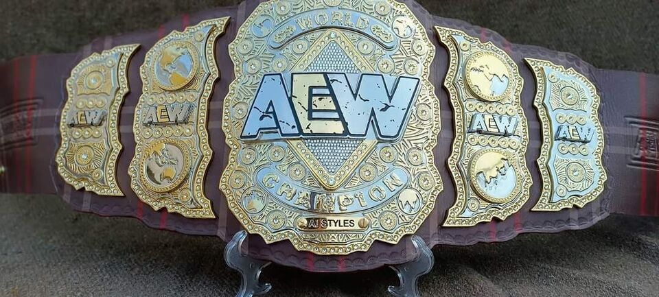 NEW AEW World Wrestling Heavyweight Championship Belt Adult Size 4MM 3 Layer Stacked