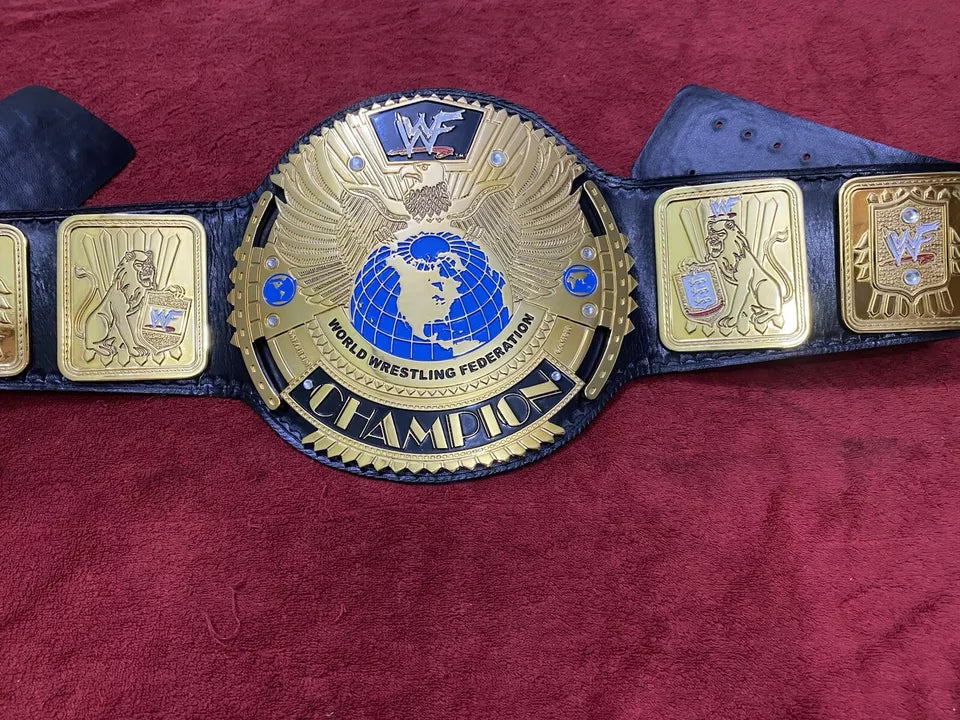 WWF Big Eagle Attitude Era Wrestling Championship Replica Title Belt CNC 24k Gold