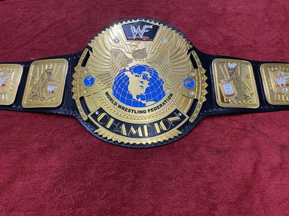 WWF Big Eagle Attitude Era Wrestling Championship Replica Title Belt CNC 24k Gold