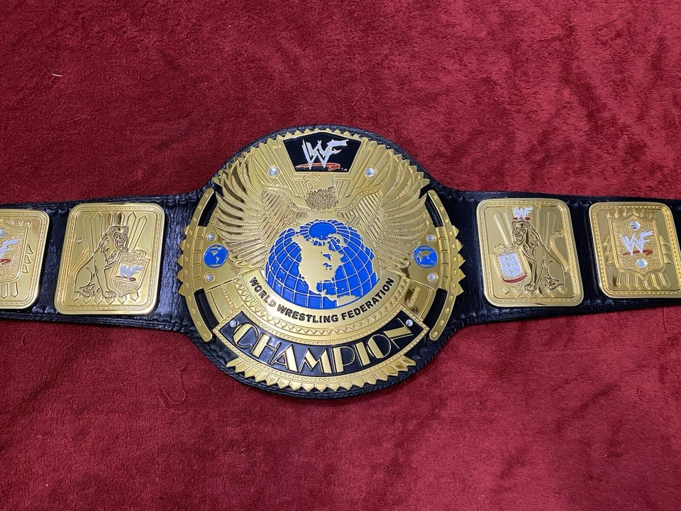 WWF Big Eagle Attitude Era Wrestling Championship Replica Title Belt CNC 24k Gold