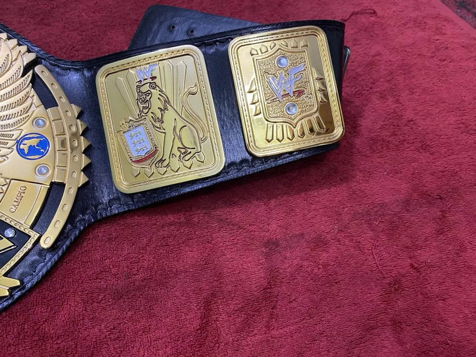 WWF Big Eagle Attitude Era Wrestling Championship Replica Title Belt CNC 24k Gold