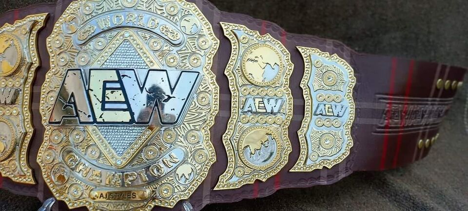 NEW AEW World Wrestling Heavyweight Championship Belt Adult Size 4MM 3 Layer Stacked