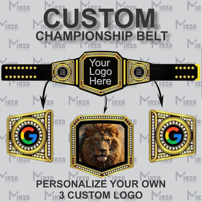 Custom Wrestling Championship Belt Engraved Company Logo & Text