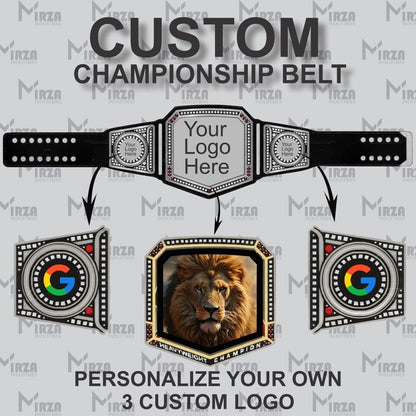 Custom Wrestling Championship Belt Engraved Company Logo & Text
